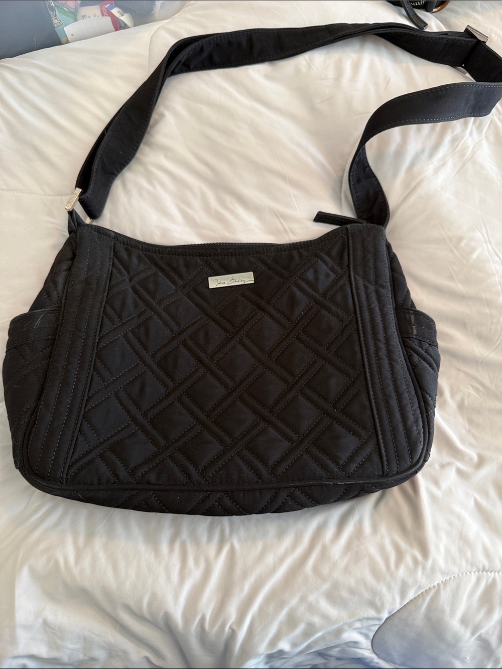 Vera Bradley Black Quilted Shoulder Crossbody Bag